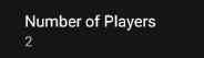 Number of Players setting